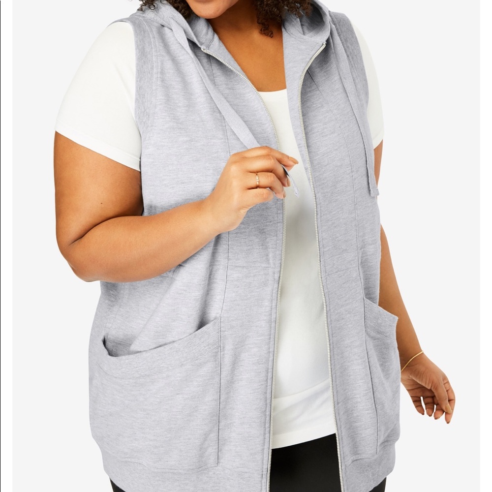 NWOT Woman Within Hooded Anorak Vest 1X